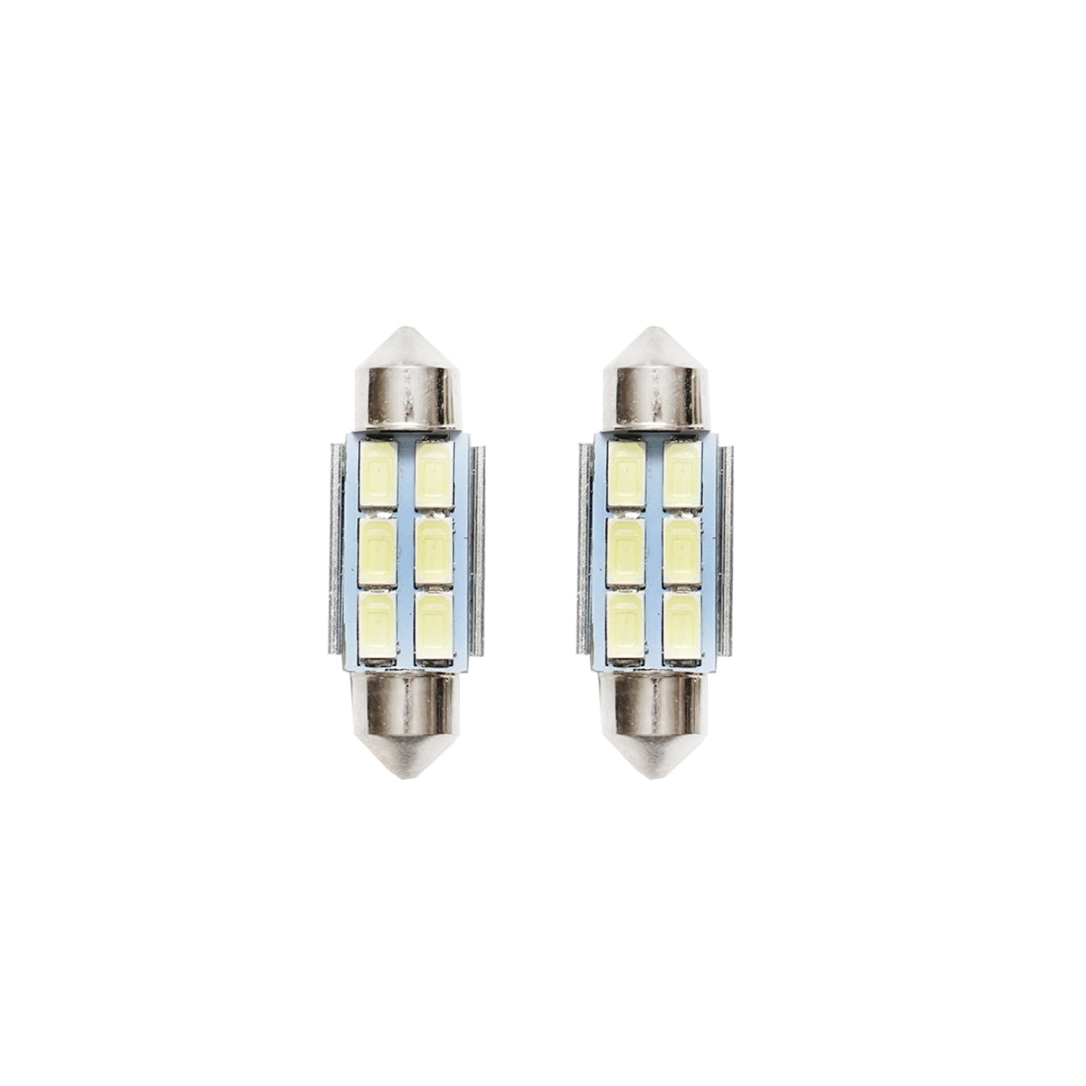 Set of 2 LED SMD SOFIT bulbs 36mm 12V 0.2A cold light Breckner Germany